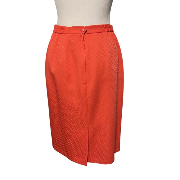 Le Suit Coral 2 Piece Blazer Jacket & Skirt Suit Set Size 4 Petite - Picture 8 of 10